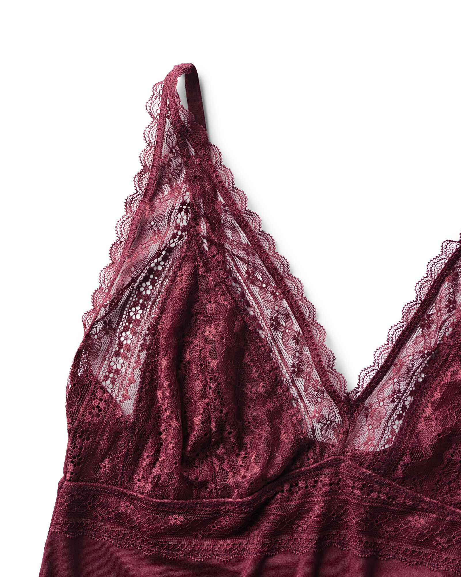 chemise de nuit femme viscose rouge fonc&eacute; rouge fonc&eacute; - 23400724DARKRED - HEMA