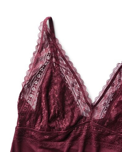chemise de nuit femme viscose rouge fonc&eacute; rouge fonc&eacute; - 23400724DARKRED - HEMA