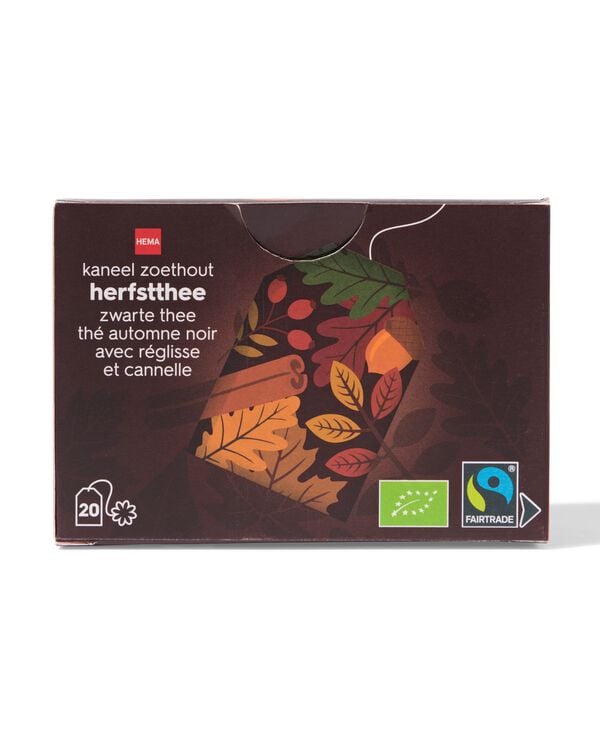 bio zwarte thee kaneel - 20 stuks - 17190320 - HEMA
