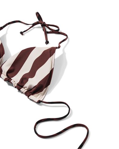haut de bikini femme r&eacute;versible Juul triangle blocs z&egrave;bre chocolat - 22360490CHOCOLATEBROWN - HEMA