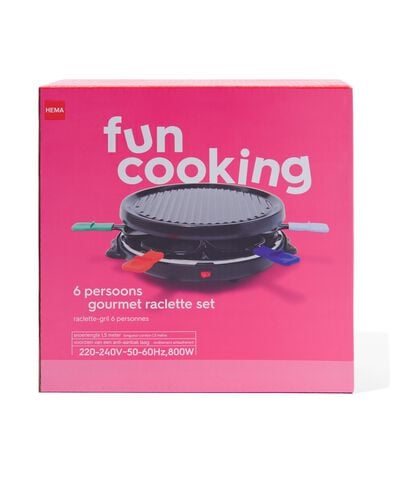 appareil &agrave; raclette 6 personnes - 80090011 - HEMA