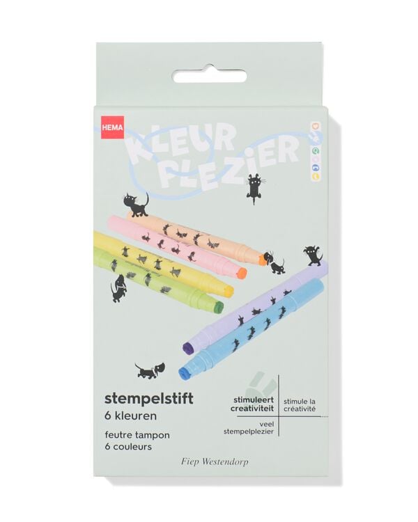 Stylos encreurs Takkie et Siepie - lot de 6 - 15900476 - HEMA