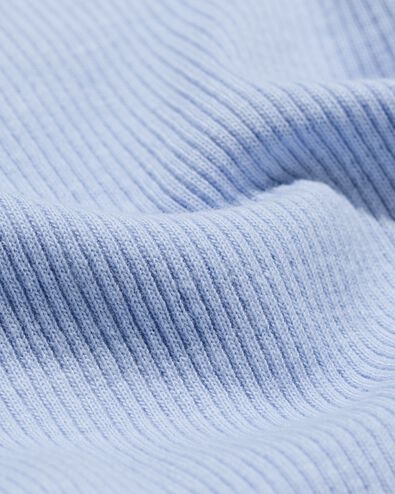 Damen-T-Shirt, normale Passform, gerippt blau blau - 36370085BLUE - HEMA