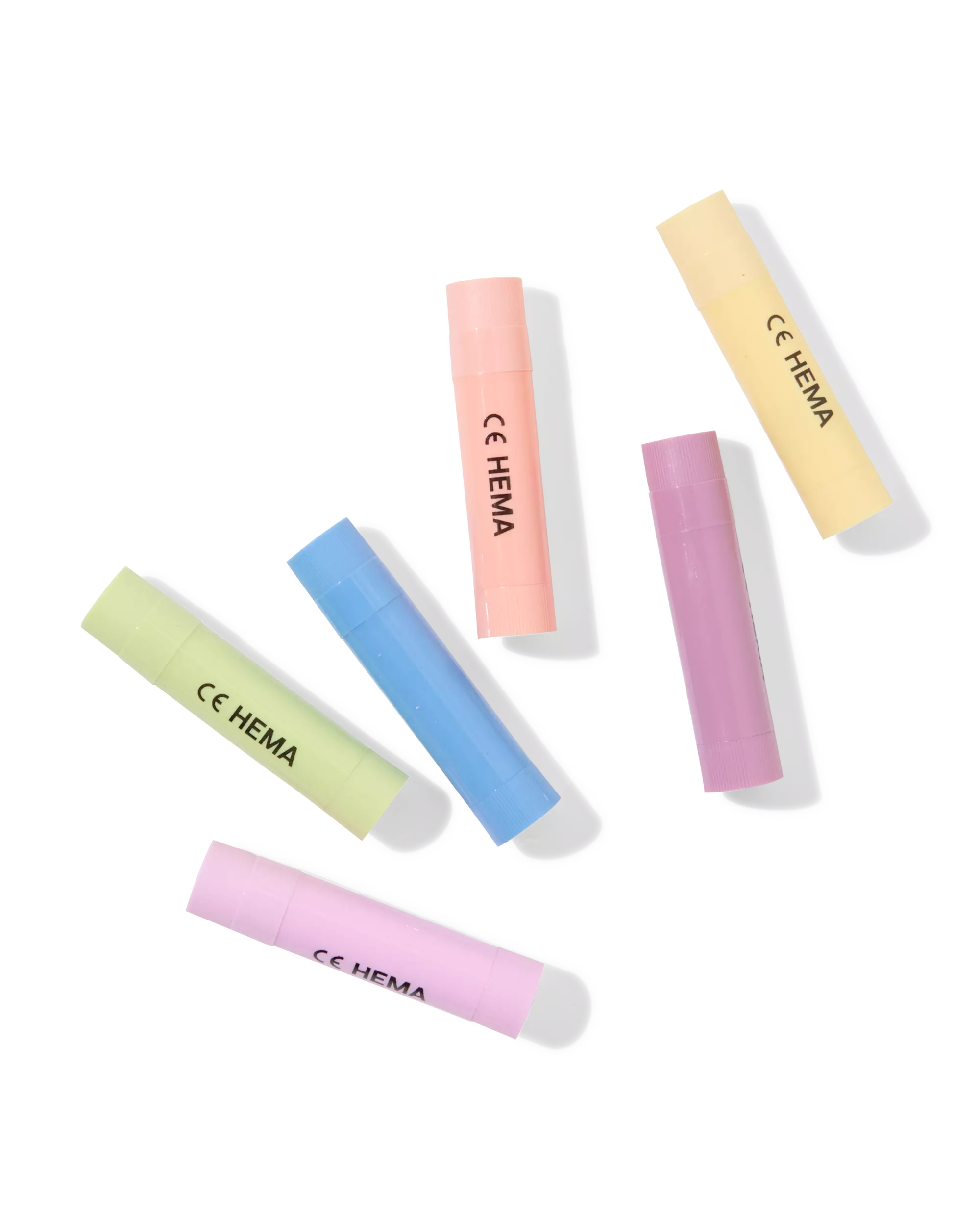 verfsticks pastel - 6 stuks