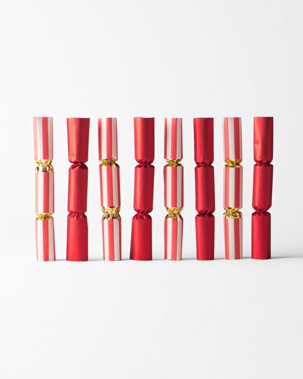  papillotes surprises 17 cm rayures de sucre d'orge - 8 pi&egrave;ces - 25600740 - HEMA