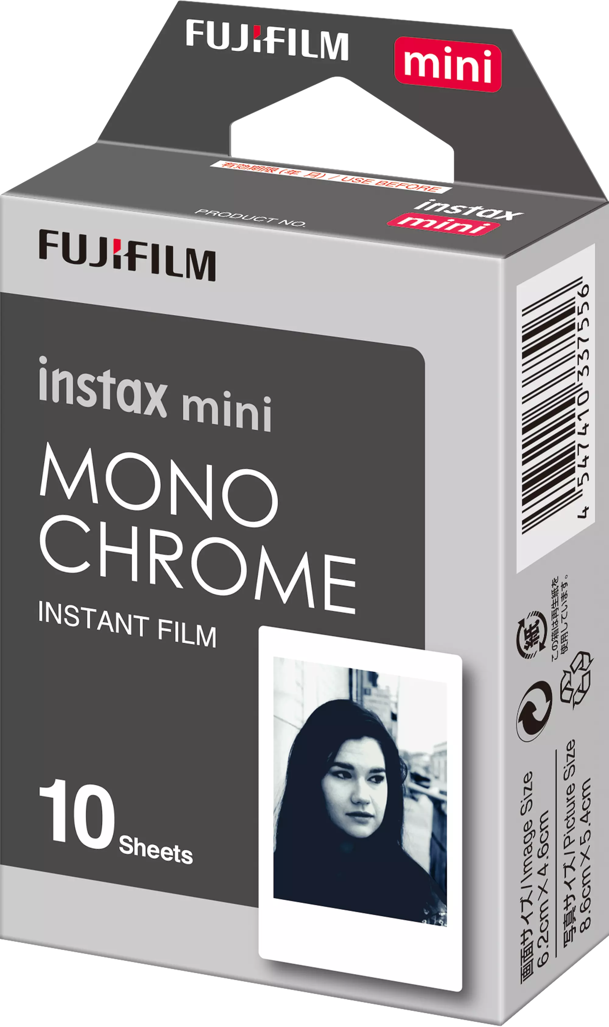 10 feuilles de papier photo Fujifilm instax mini monochrome