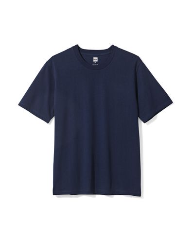 t-shirt homme Elias coupe d&eacute;contract&eacute;e bleu fonc&eacute; bleu fonc&eacute; - 2129950DARKBLUE - HEMA