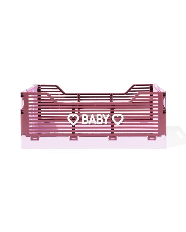 	Klappbox zum Beschriften, recycelt, S, Bordeauxrot bordeauxrot - 39810411BURGUNDYRED - HEMA