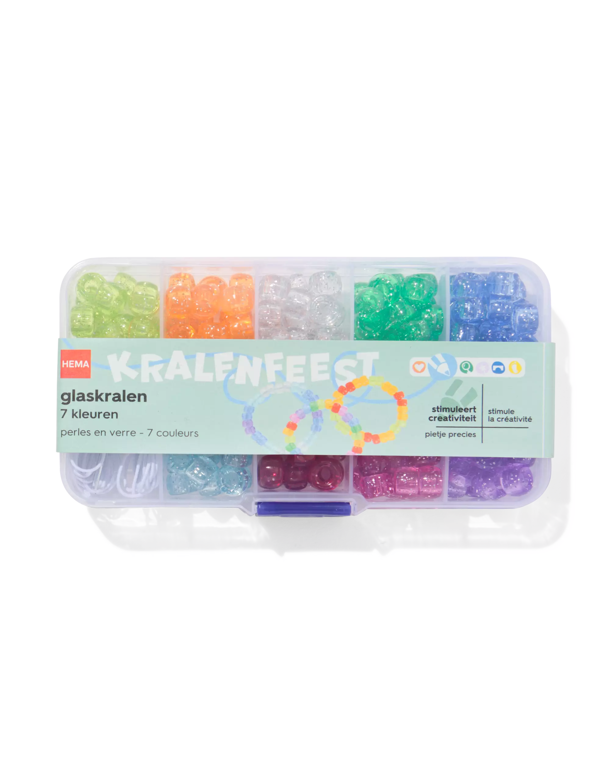 perles en verre 7 couleurs