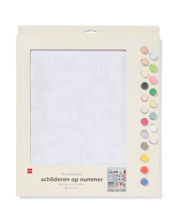 peinture au num&eacute;ro 30x40 cm Amsterdam  - 60702801 - HEMA