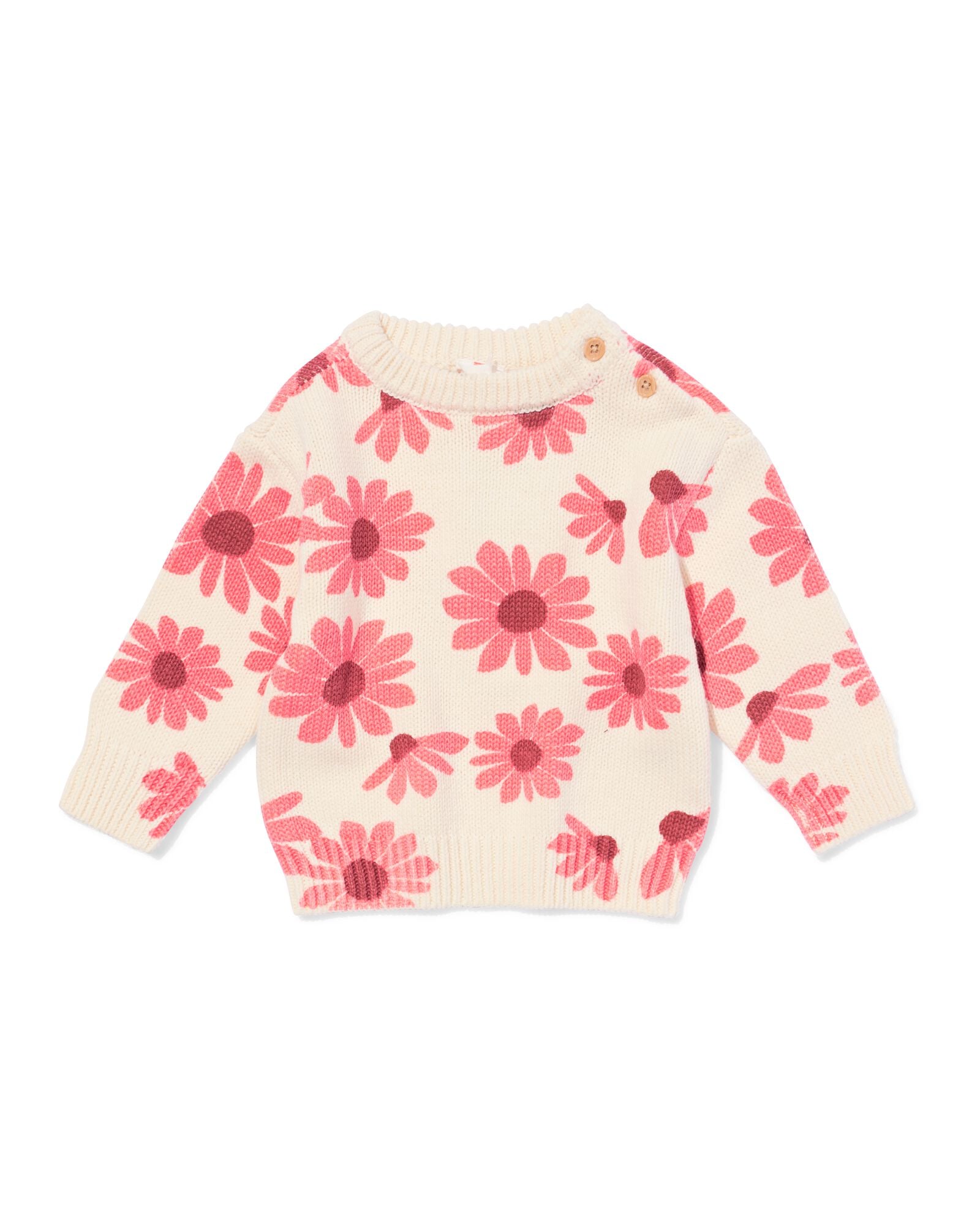 pull b&eacute;b&eacute; fleurs &eacute;cru &eacute;cru - 33017680ECRU - HEMA