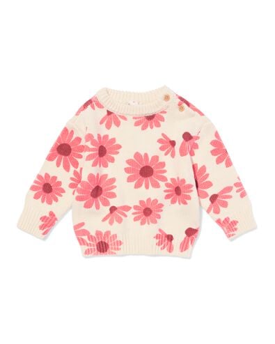 pull b&eacute;b&eacute; fleurs &eacute;cru &eacute;cru - 33017680ECRU - HEMA