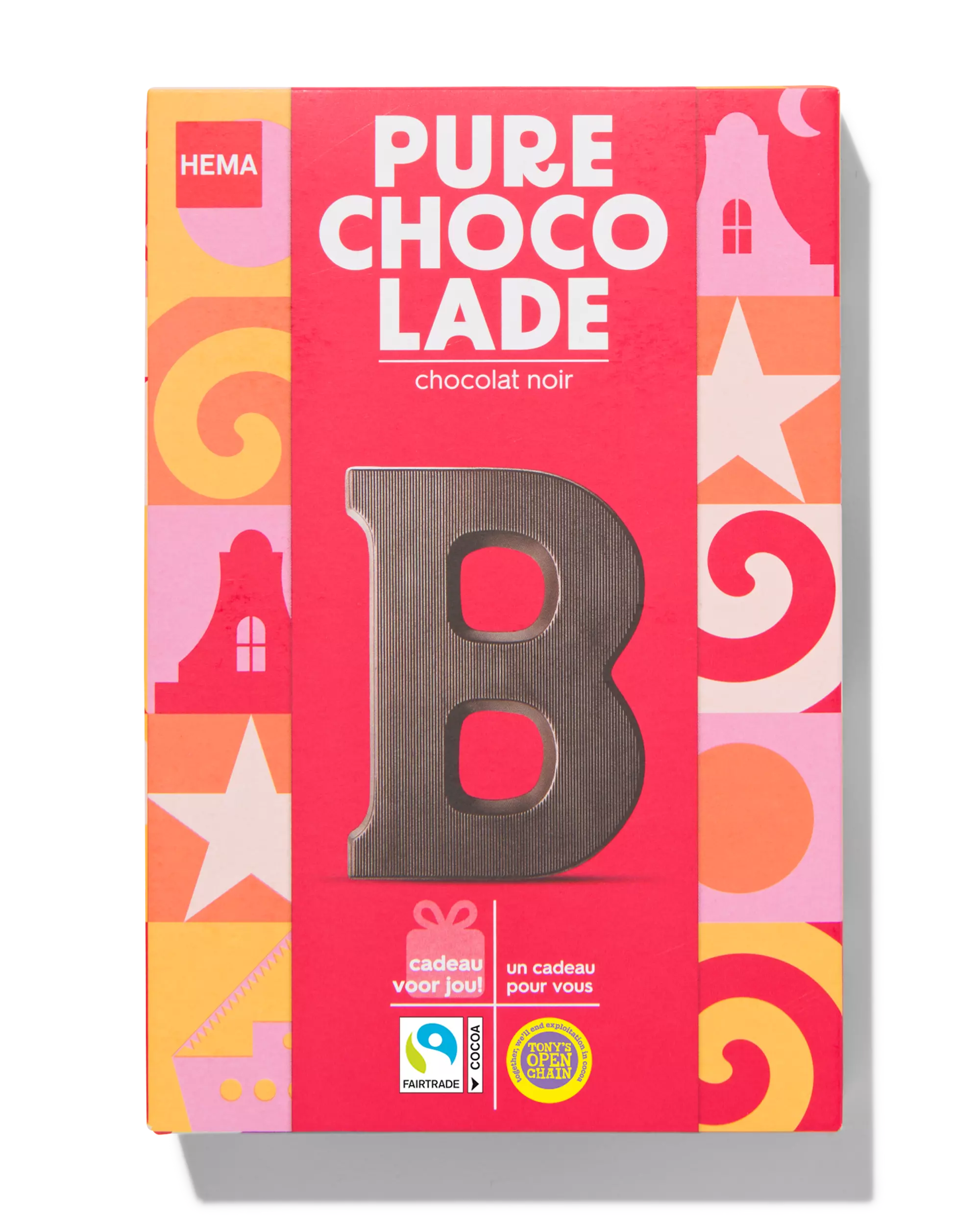 chocoladeletter puur B 140g