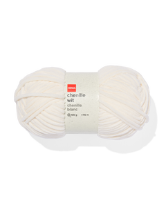 fil chenille blanc 100g 110m