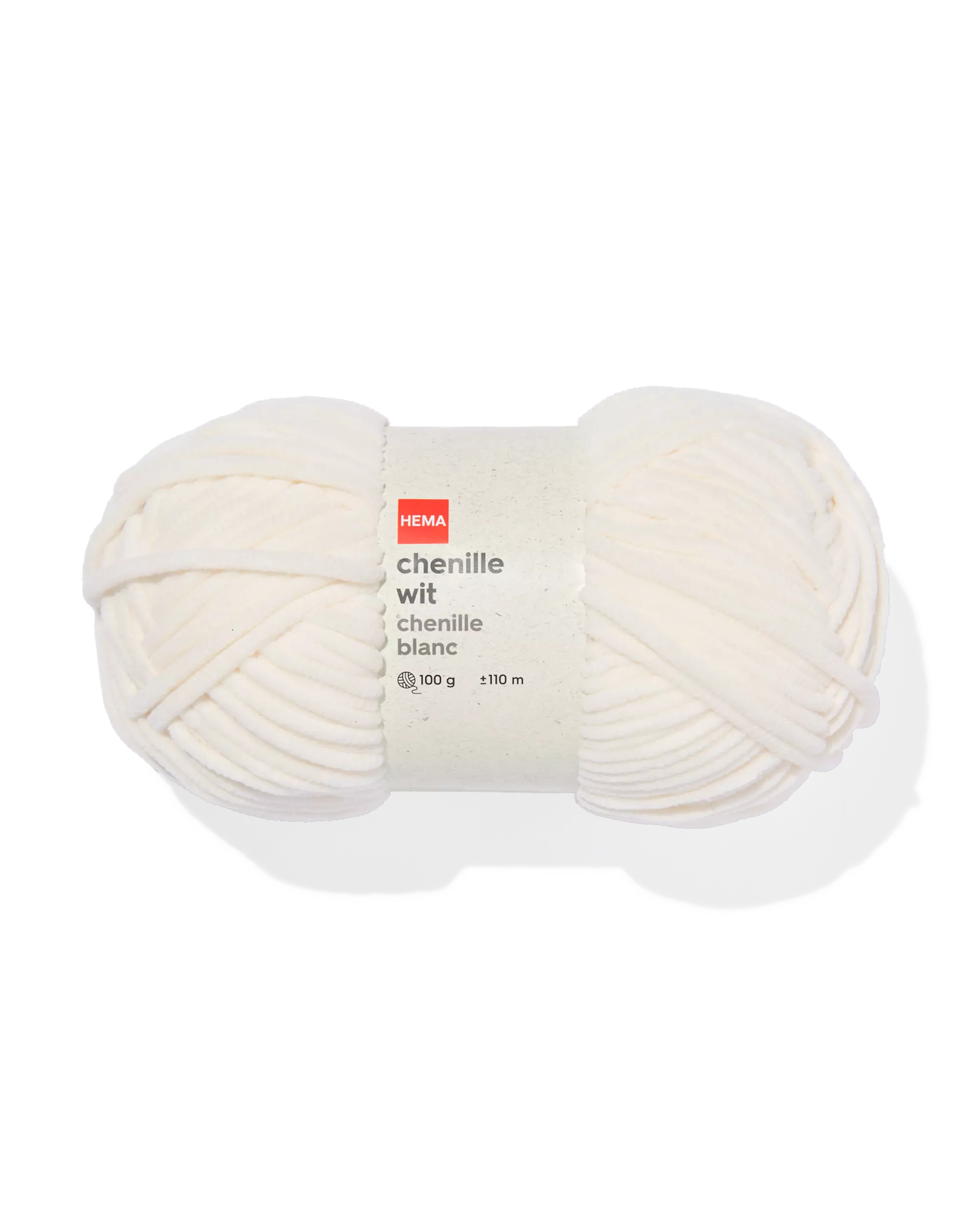 fil chenille blanc 100g 110m