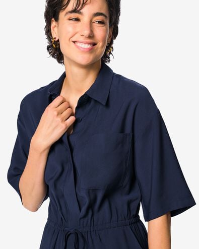 Damen-Jumpsuit Sarie dunkelblau dunkelblau - 36212480DARKBLUE - HEMA