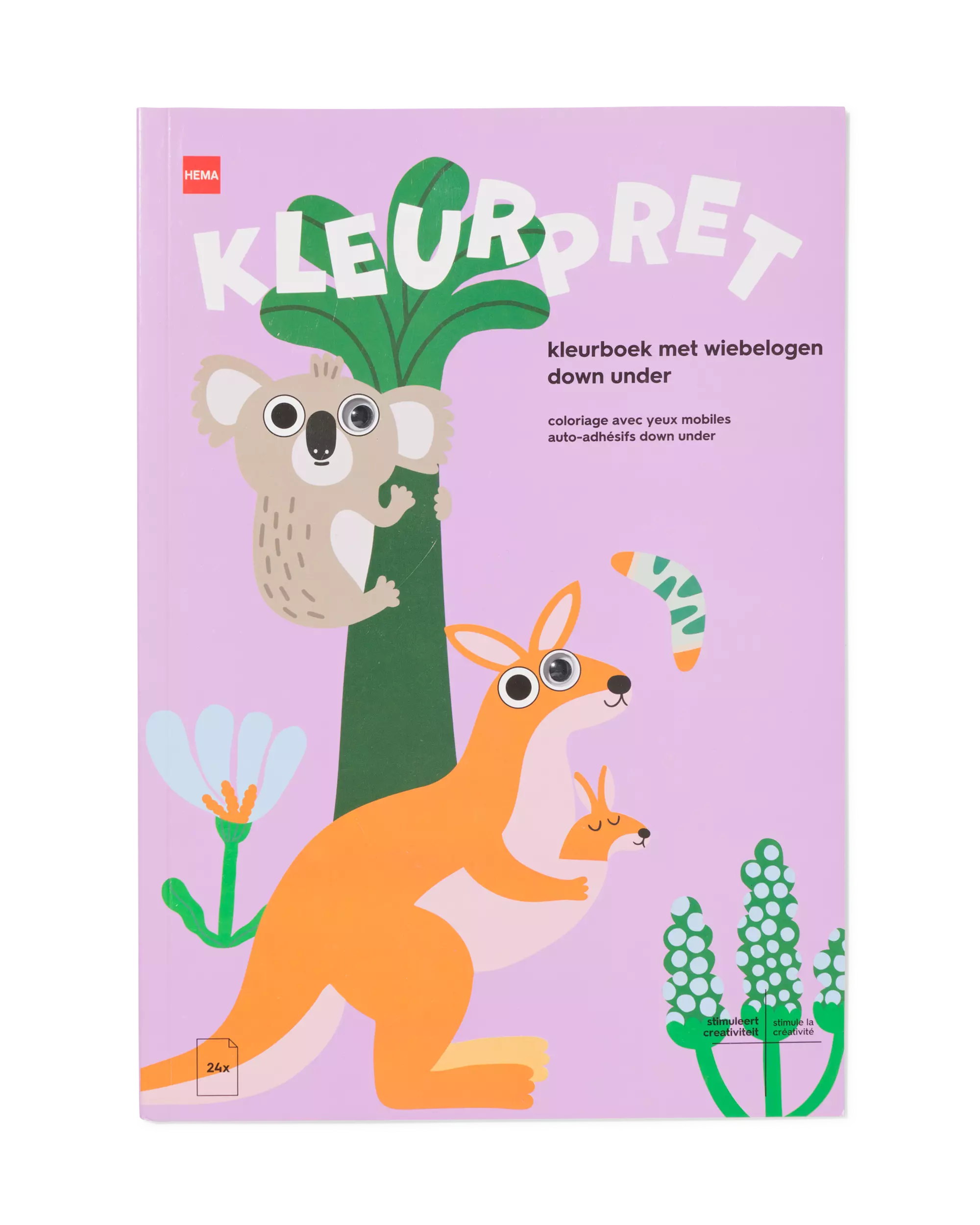 kleurboek 19x27cm wiebelogen Australië