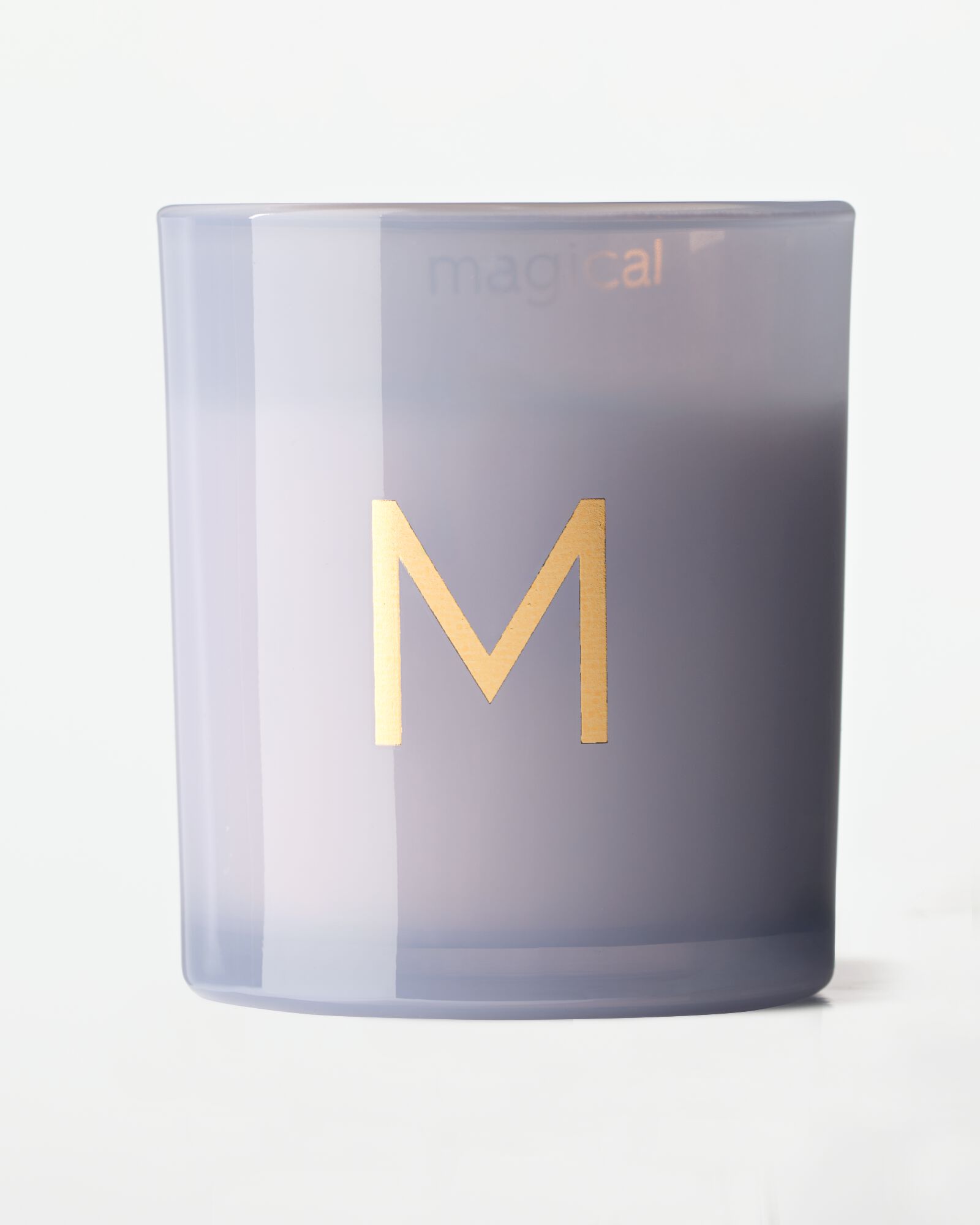 bougie en verre &Oslash;8x9cm lettre M M bougie en verre - 61102672 - HEMA