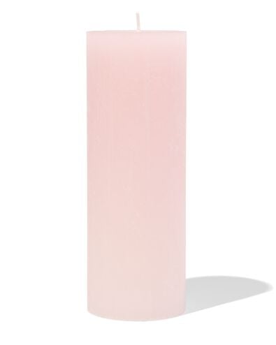 bougie rustique &Oslash;7x19 cm rose p&acirc;le rose p&acirc;le 7 x 19 - 13504109 - HEMA