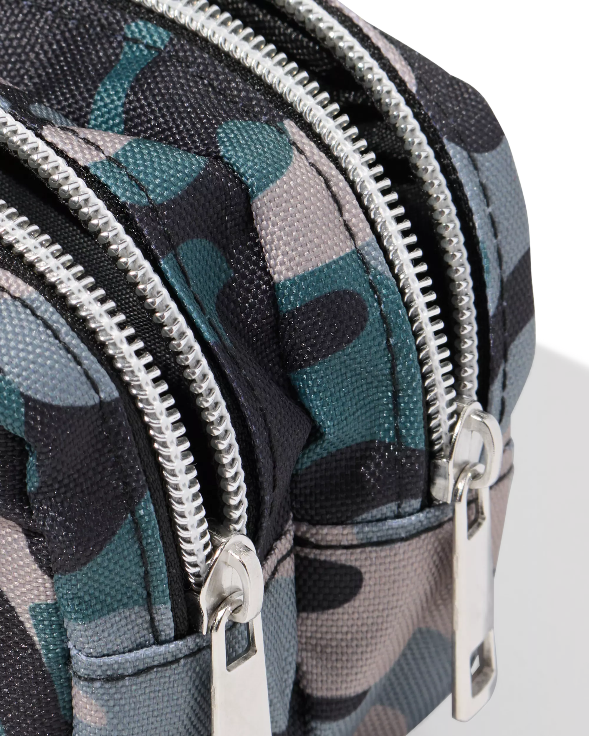 trousse double zip camouflage 