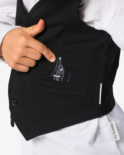 gilet enfant piqu&eacute; Takkie  noir noir - 30730903BLACK - HEMA