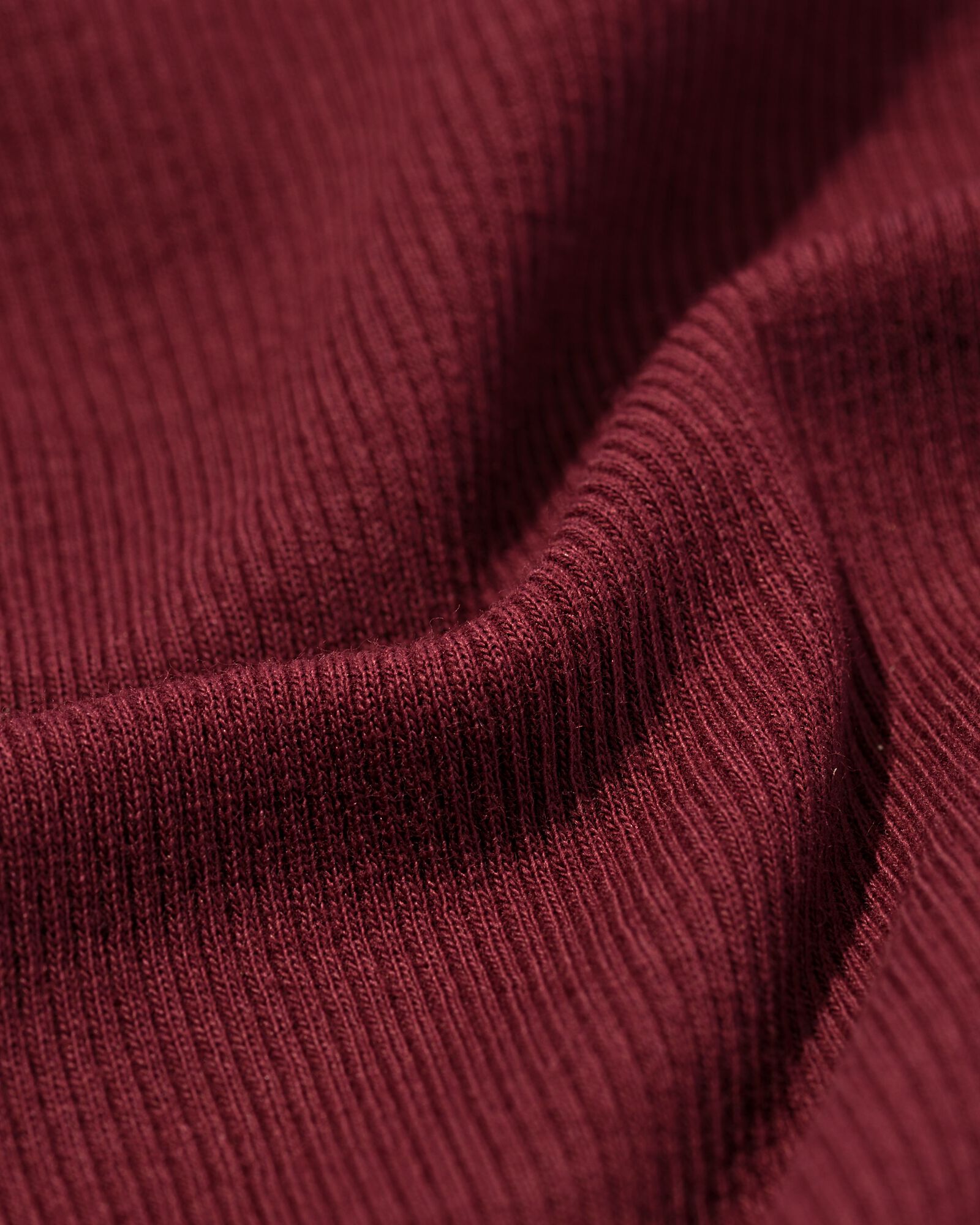 Damen-T-Shirt, gerippt bordeauxrot bordeauxrot - 36306370BURGUNDYRED - HEMA