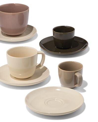 cappuccinomok 325ml Puur aardewerk donkerbruin - 80660326 - HEMA