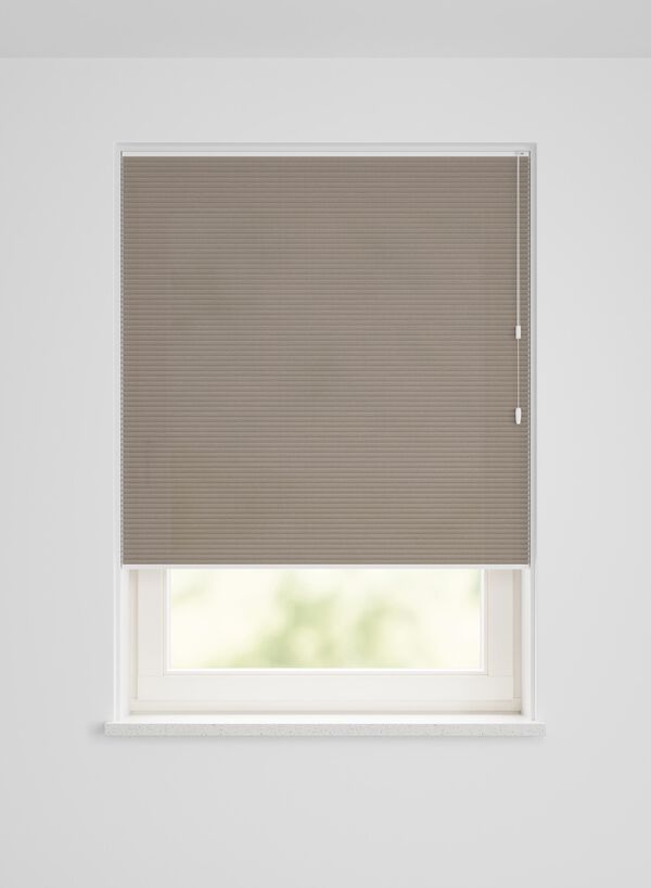 plisse dubbel lichtdoorlatend linnenlook bruin bruin - 46130229BROWN - HEMA