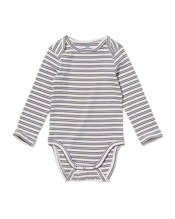 body &eacute;volutif b&eacute;b&eacute; LENZING&trade; ECOVERO&trade; c&ocirc;tel&eacute; rayures blanc cass&eacute; blanc cass&eacute; - 33309260OFFWHITE - HEMA