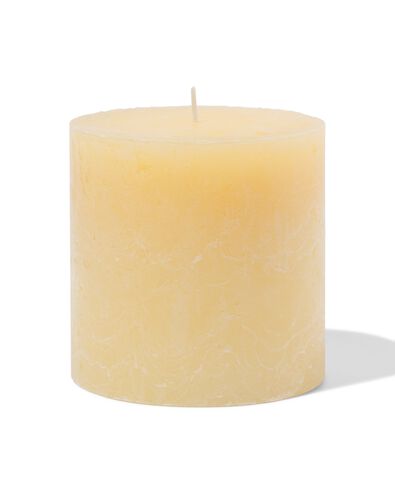 bougie rustique &Oslash;10x10cm jaune clair jaune p&acirc;le 10 x 10 - 13504233 - HEMA