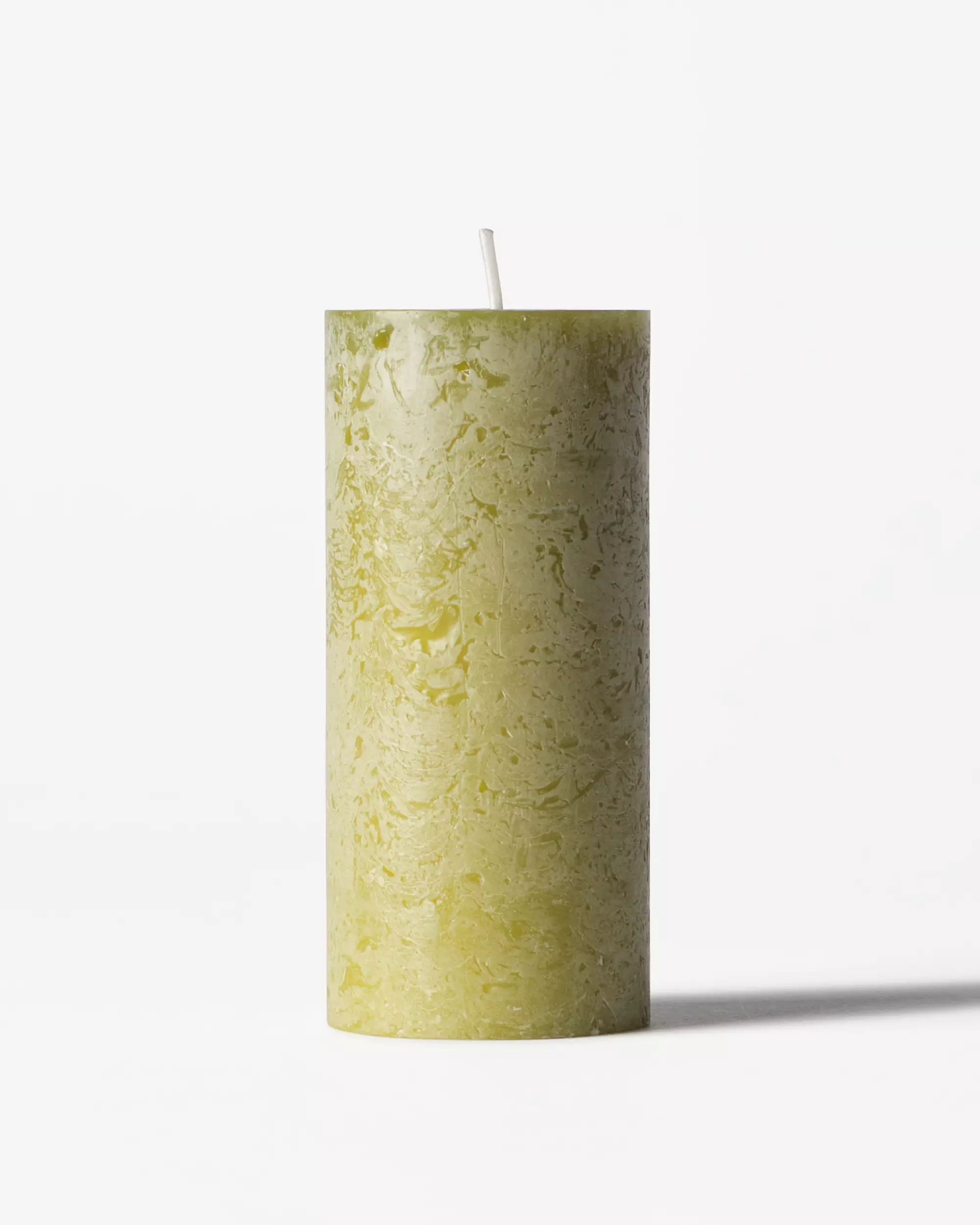 bougie cylindrique ⌀5 x 11 cm rustique olive