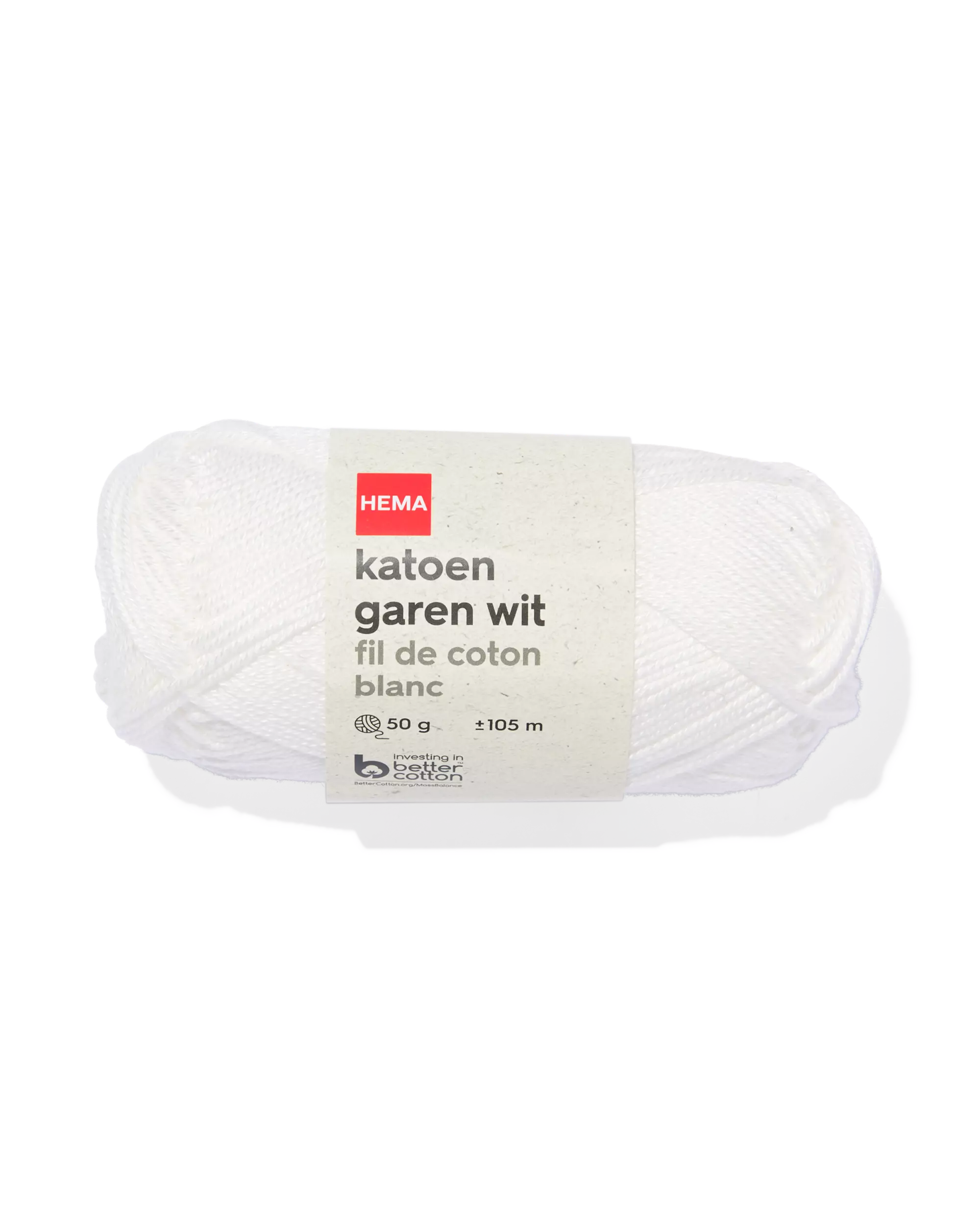 fil de coton 50 g 105 m blanc
