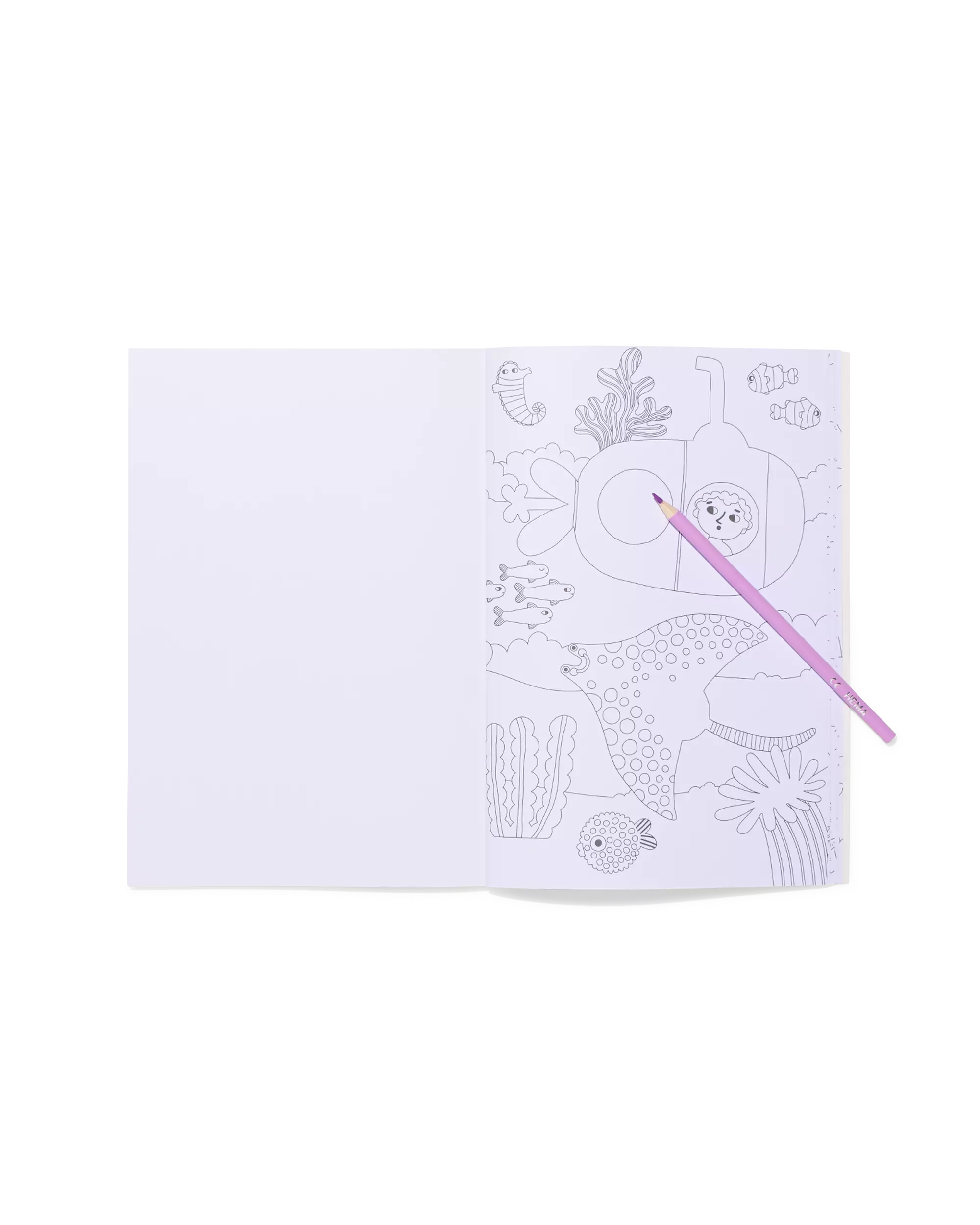 livre de coloriage A4 sous-marin