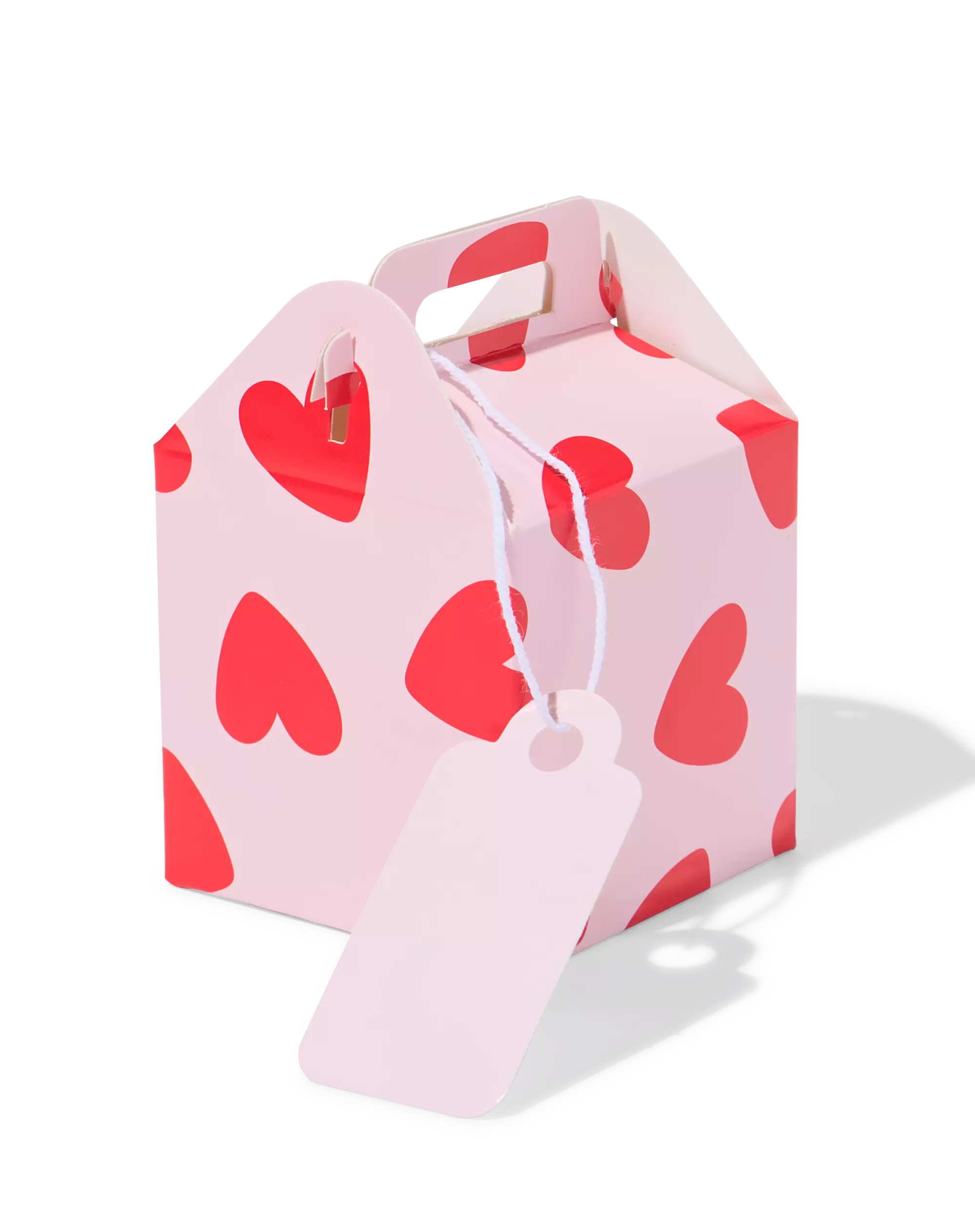 cadeaudoosjes 5x5x5cm hartjes - 6 stuks