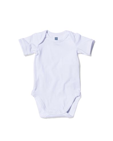 body en coton bio extensible &agrave; manches courtes - 2 pi&egrave;ces blanc blanc - 33355010WHITE - HEMA