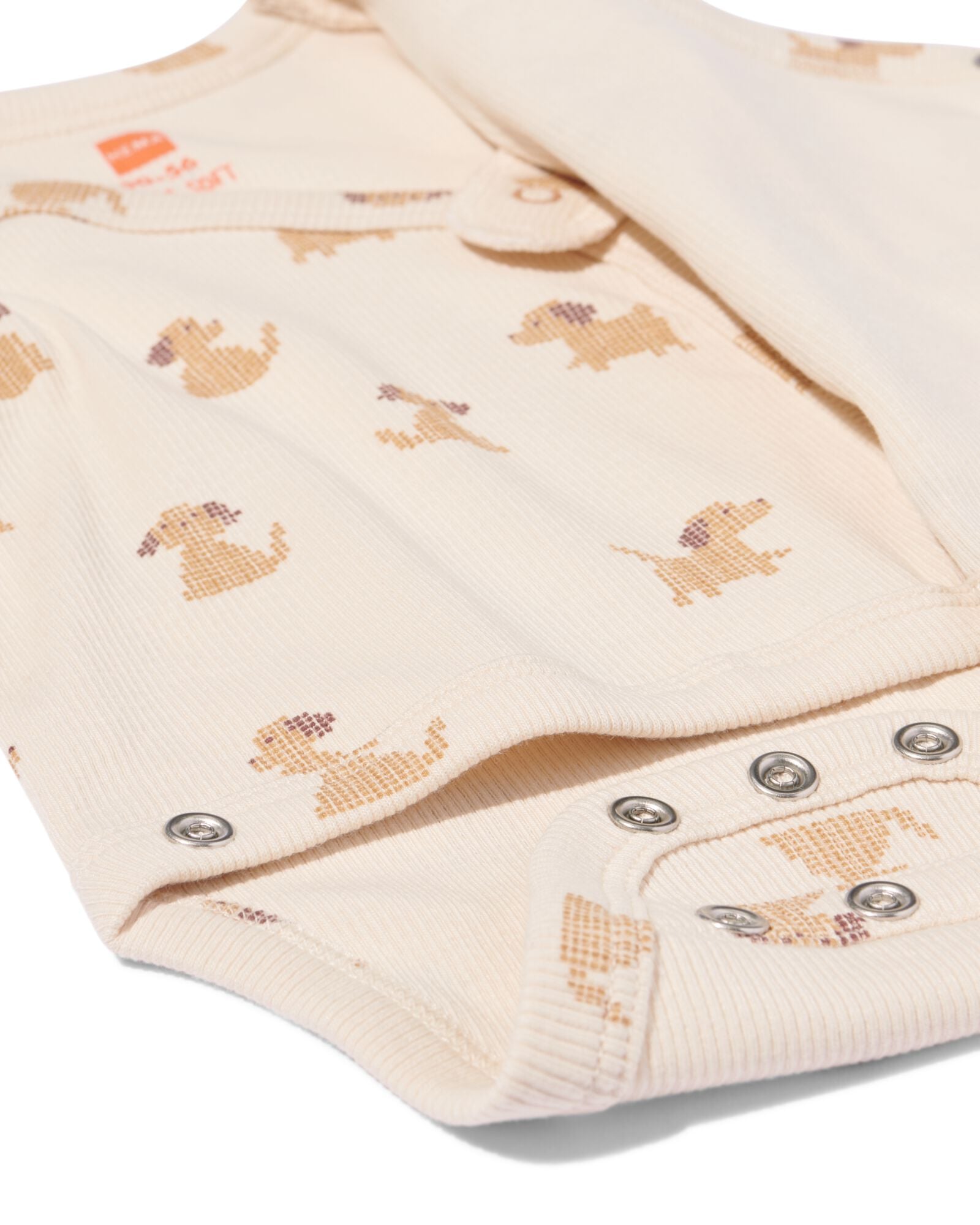 baby meegroei body rib honden grijs grijs - 33457320GREY - HEMA