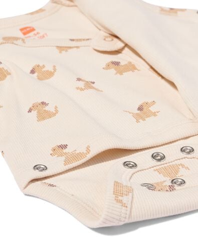 baby meegroei body rib honden grijs grijs - 33457320GREY - HEMA