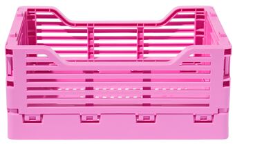 caisse pliante lettres recycl&eacute;e S rose p&acirc;le rose p&acirc;le S  20 x 30 x 11,5 - 39811071 - HEMA