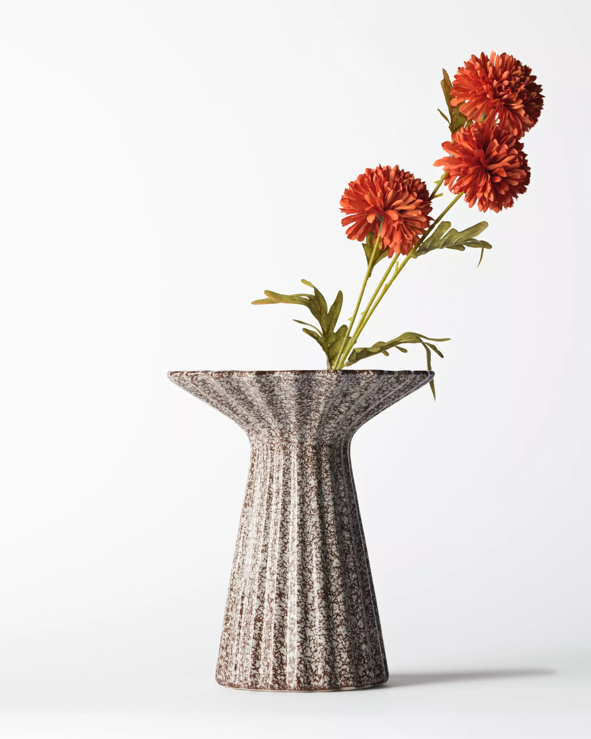 Vase, ⌀ 20 × 24,5 cm, Zwier, Keramik, gesprenkelt, Braun