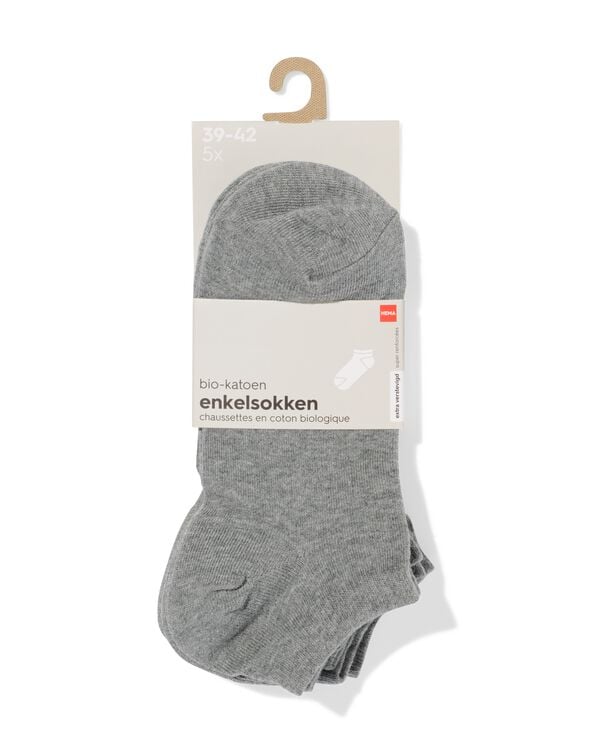 5 paires de socquettes homme gris gris - 4199399GREY - HEMA