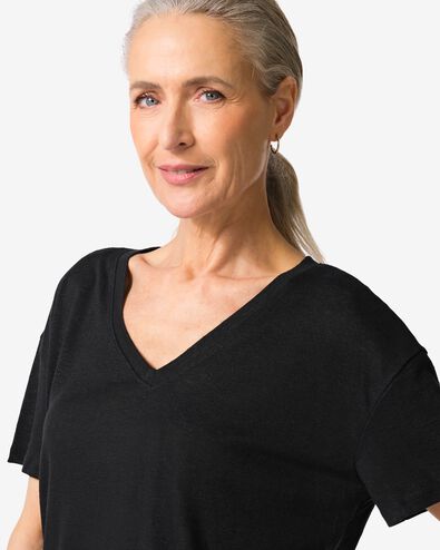 t-shirt femme Evie noir noir - 36263550BLACK - HEMA