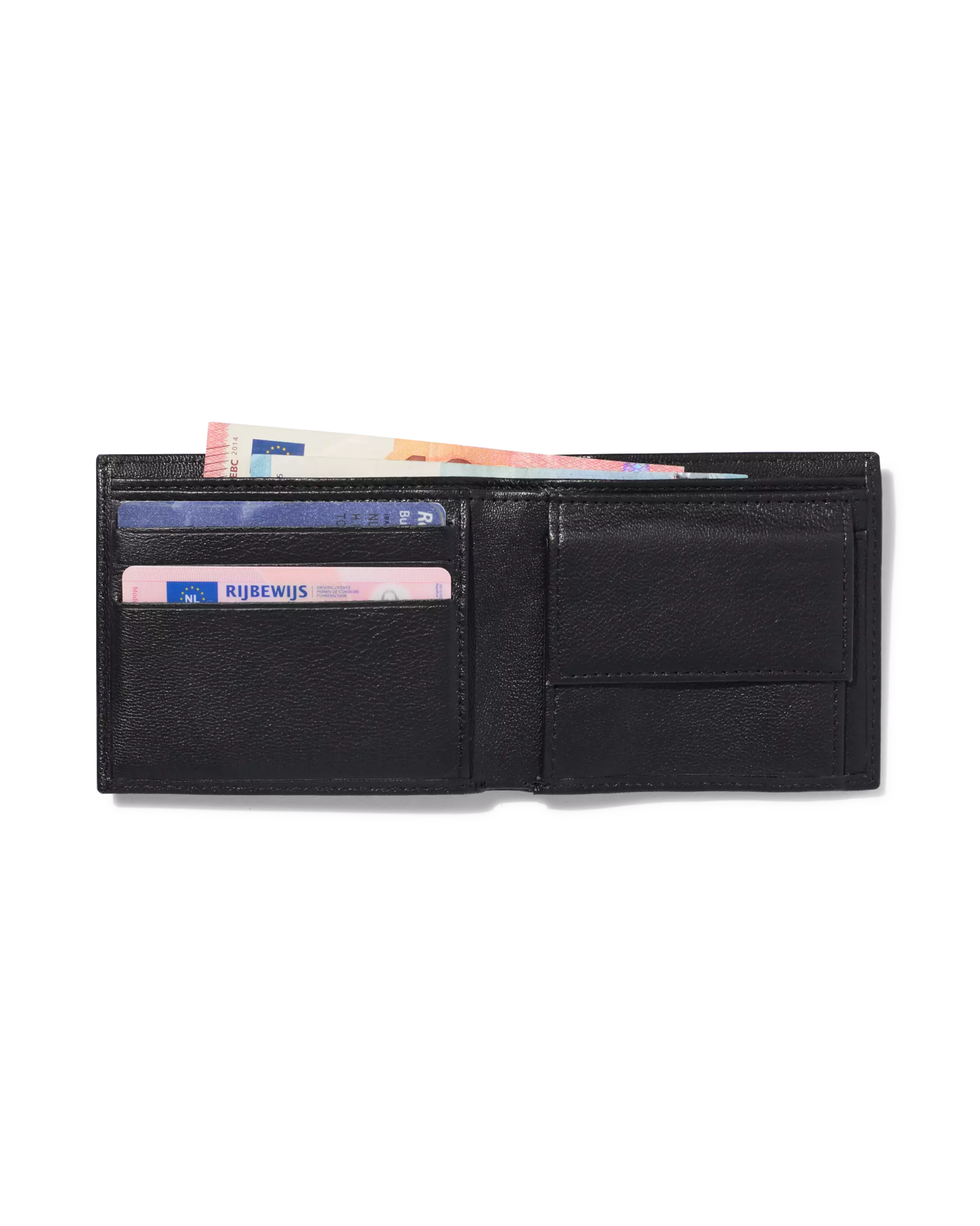 Brieftasche Leder, schwarz