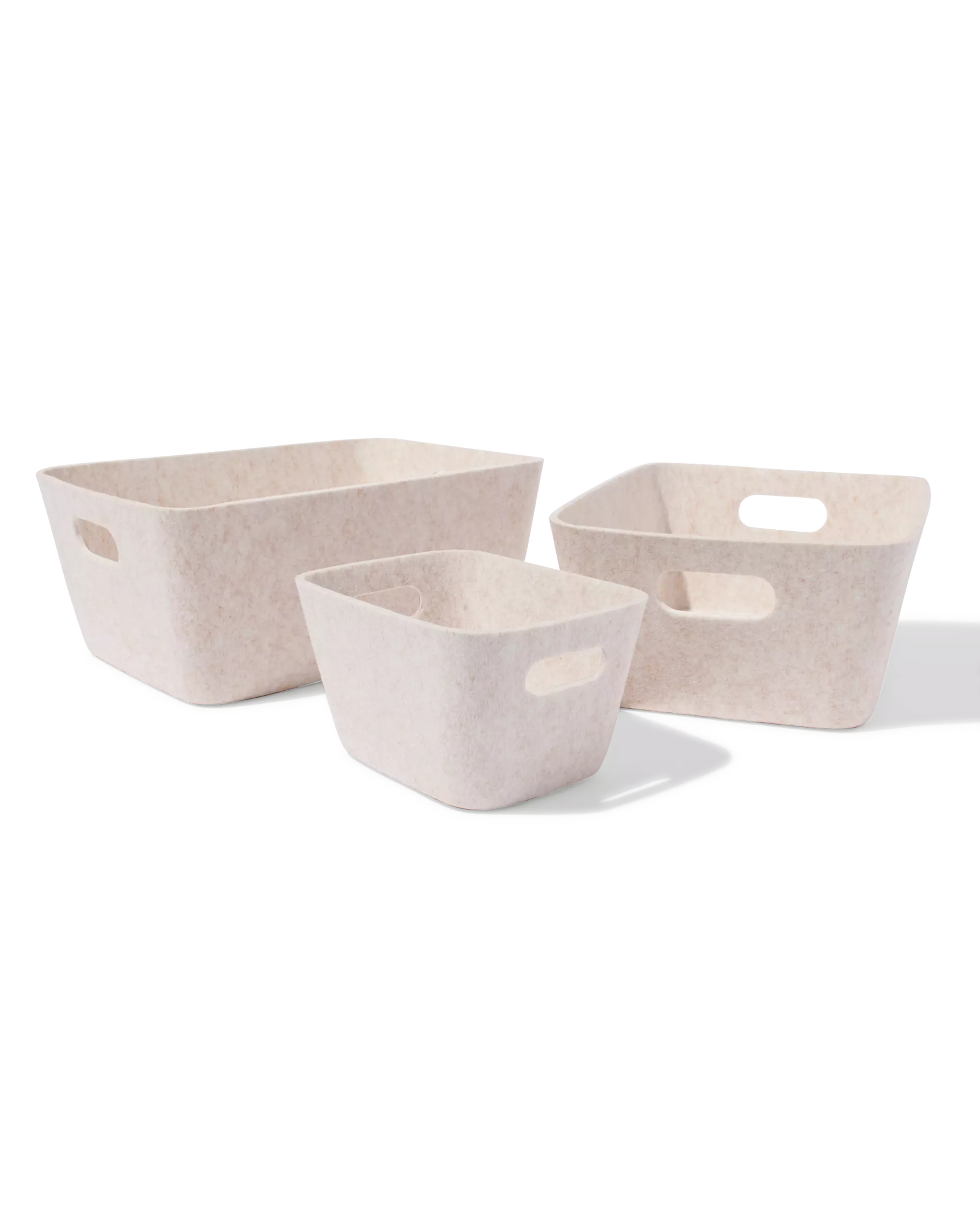 panier 27x36x17 cm feutre beige