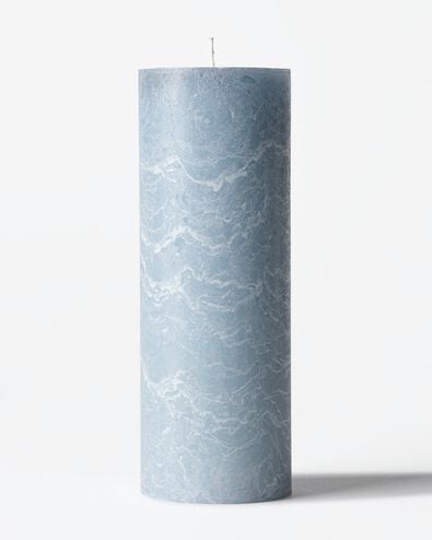 bougie rustique &Oslash;7x19 cm bleu clair bleu clair 7 x 19 - 13502918 - HEMA