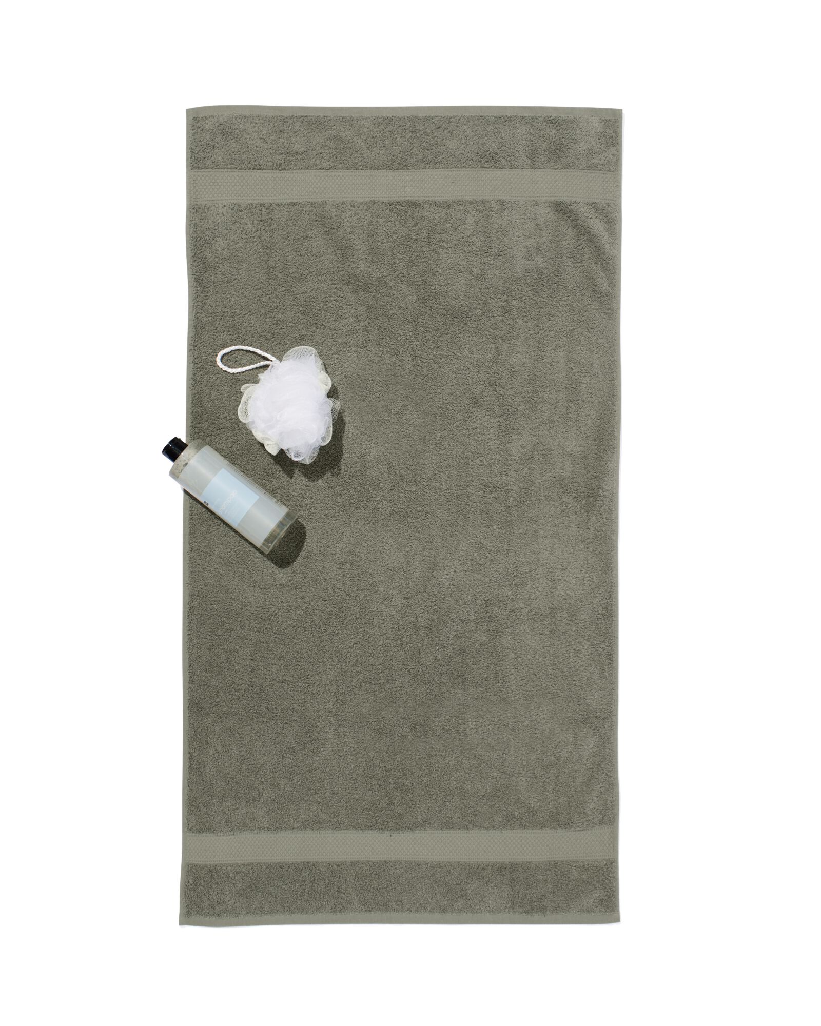 serviette 60 x 110 qualit&eacute; sup&eacute;rieure - gris-vert vert arm&eacute;e serviette 60 x 110 - 5200703 - HEMA