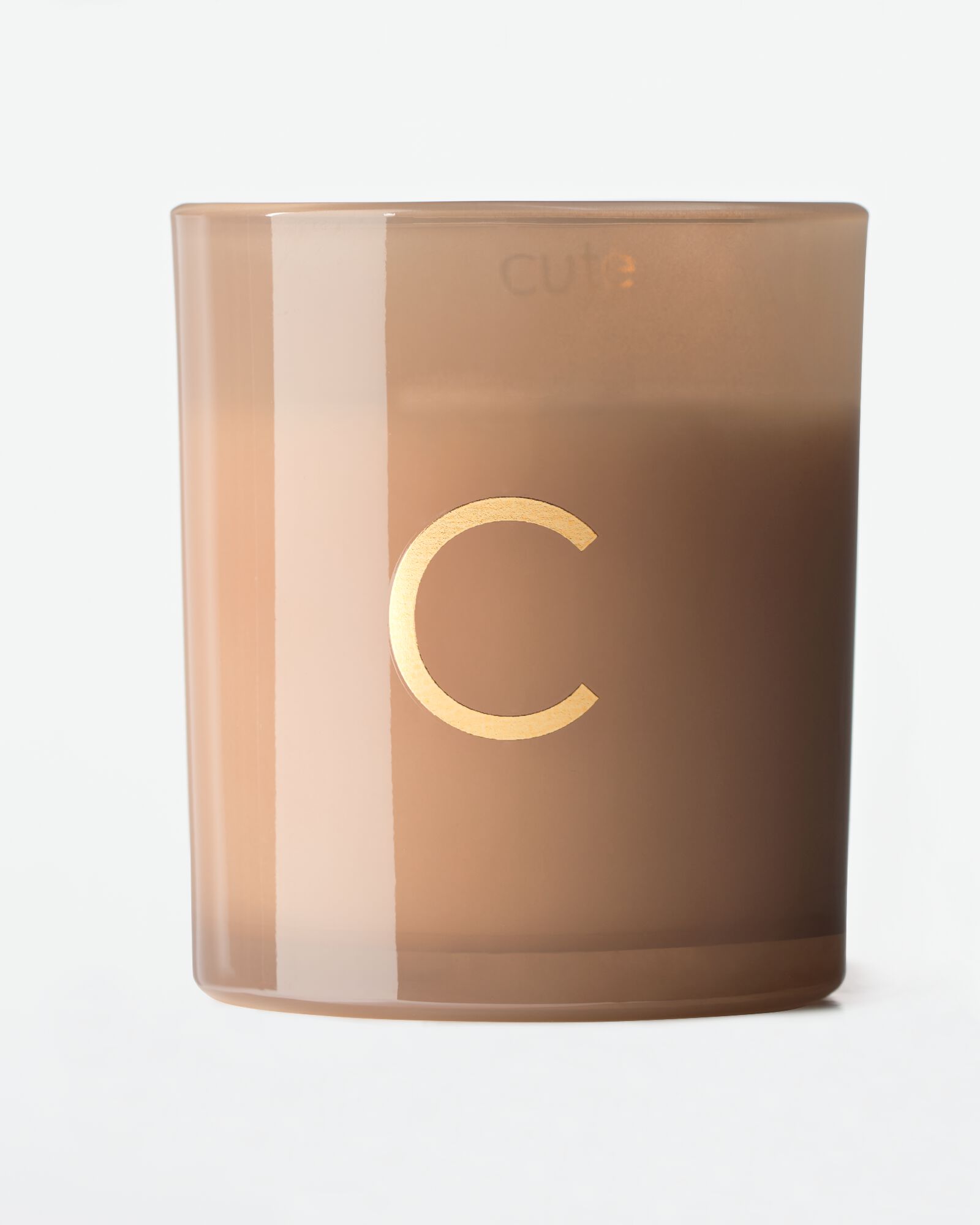 bougie en verre &Oslash;8x9cm lettre C C bougie en verre - 61102662 - HEMA