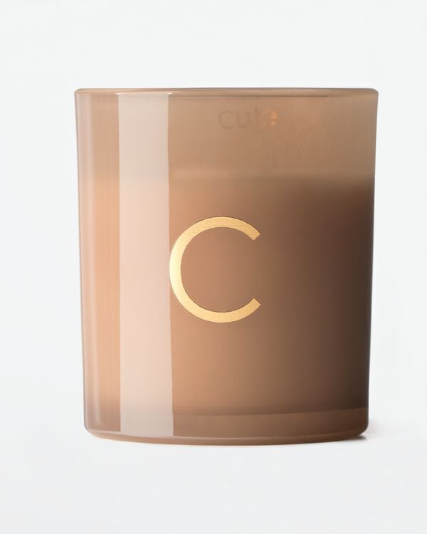 bougie en verre &Oslash;8x9cm lettre C C - 61102662C - HEMA