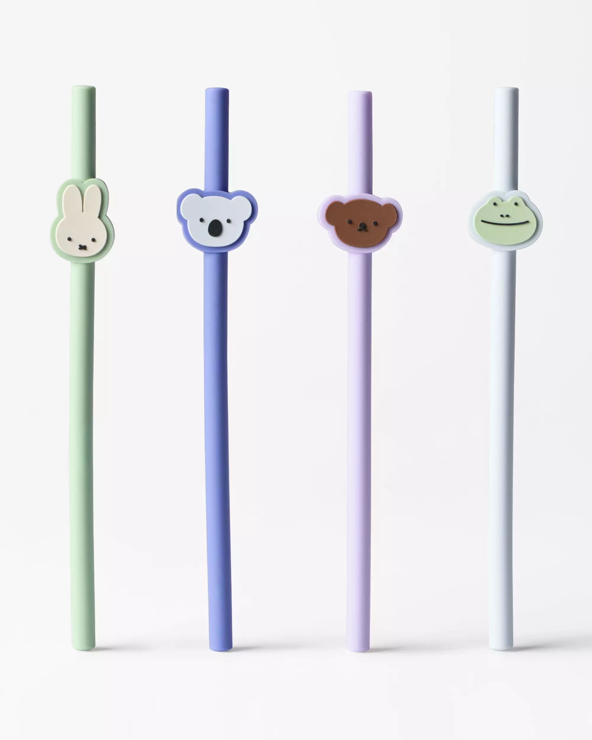 pailles Miffy 20 cm silicone - lot de 4