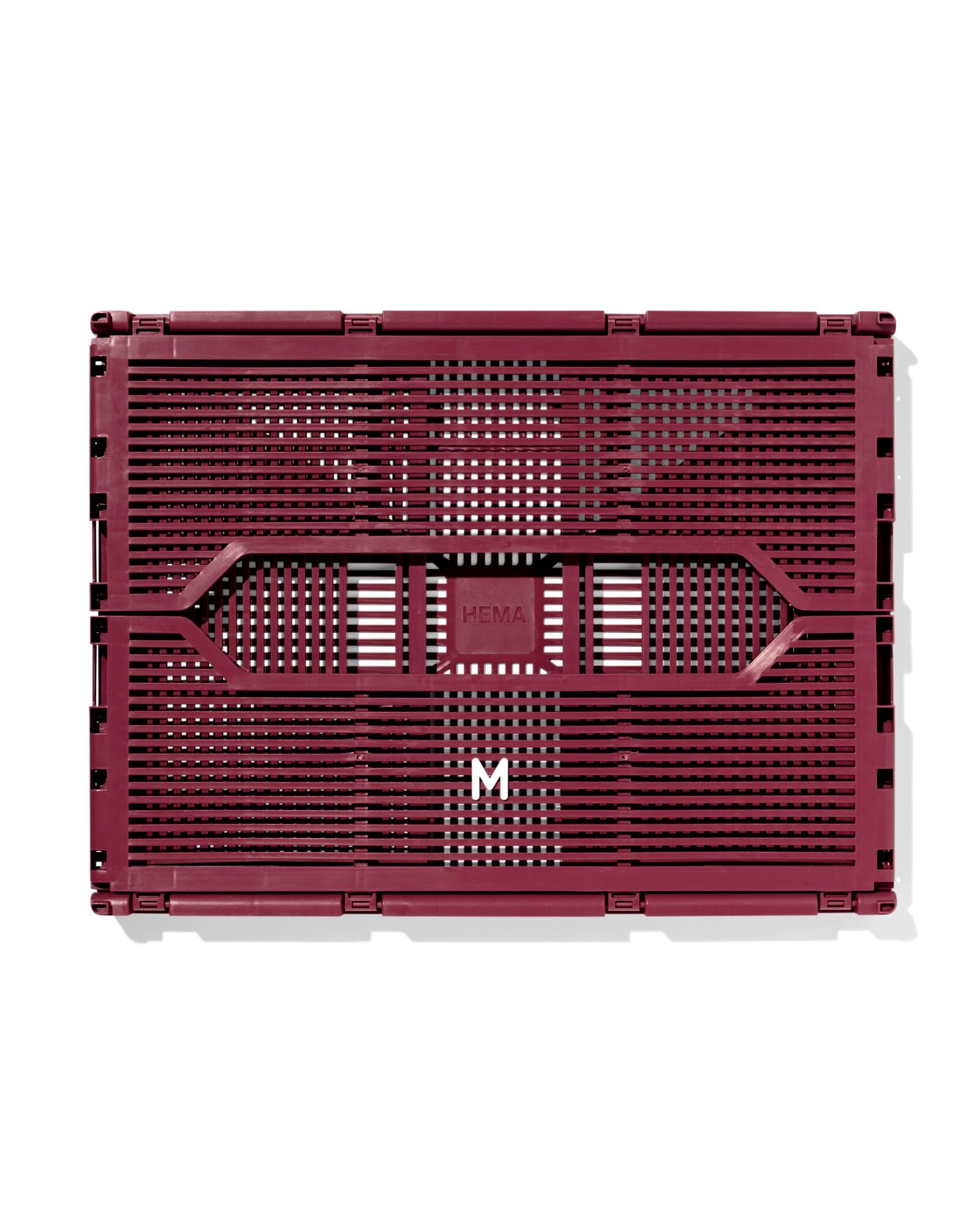 caisse pliante lettres recycl&eacute;e M bordeaux bordeaux M  30 x 40 x 17 - 39811085 - HEMA