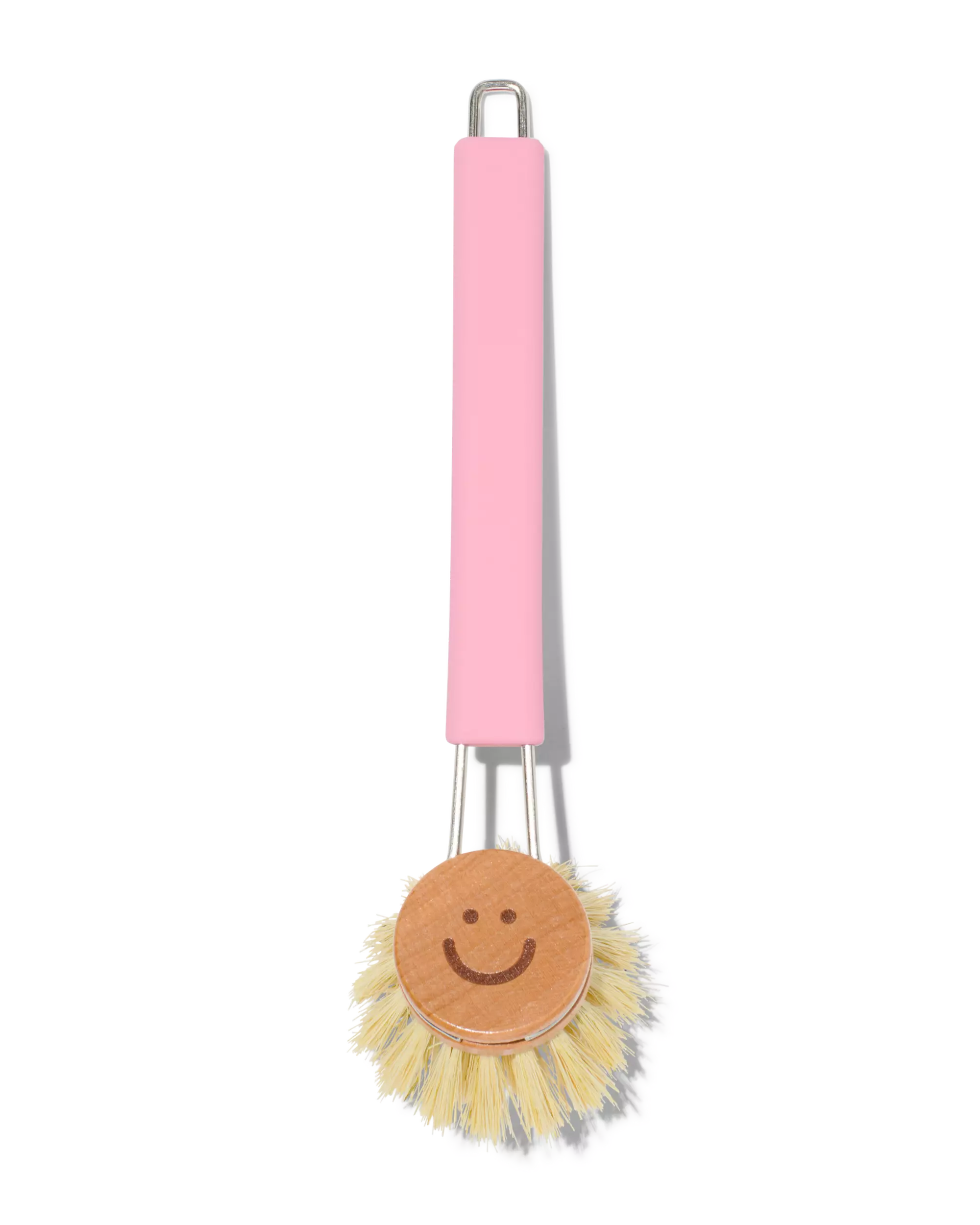 brosse vaisselle avec tête indépendante rose